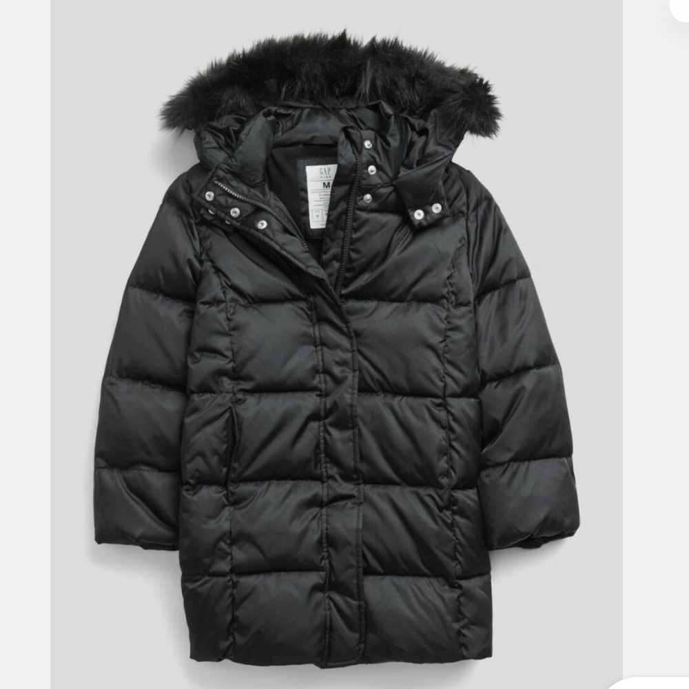 Gap Kids ColdControl Ultra Max Puffer long Parka Black size Large
